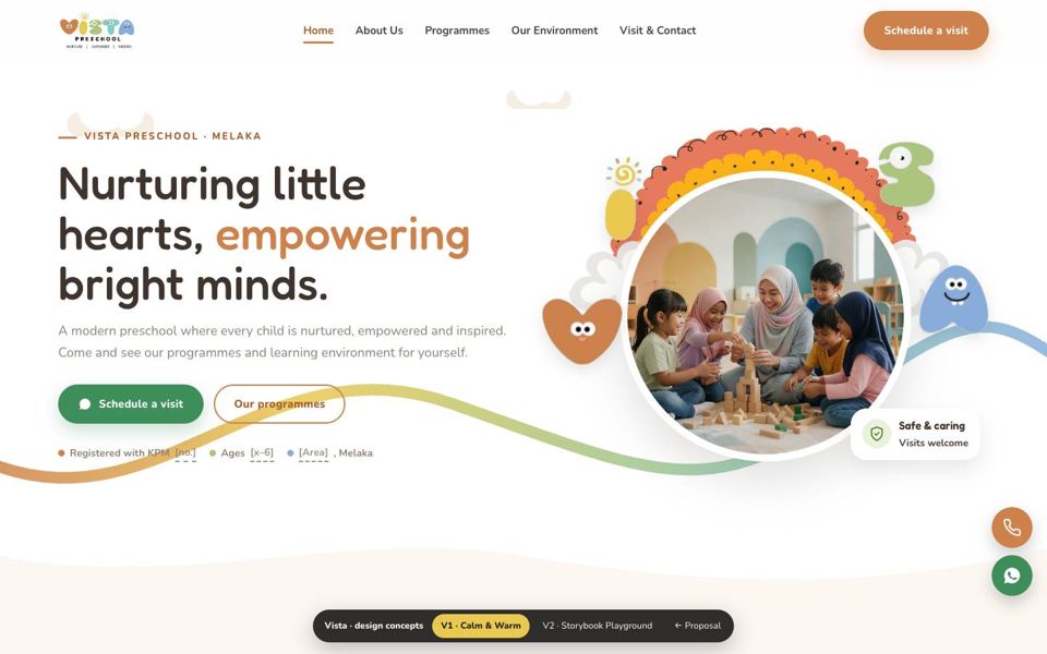 Design V1 homepage